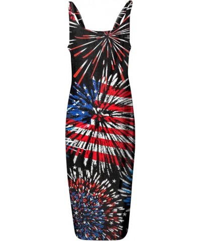 Womens 4Th of July Dress American Flag Sexy Going Out Party Club Bodycon Dress D-black $9.89 Others