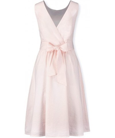 Women's A-Line Seersucker Dress Light Pink Seersucker $21.58 Dresses