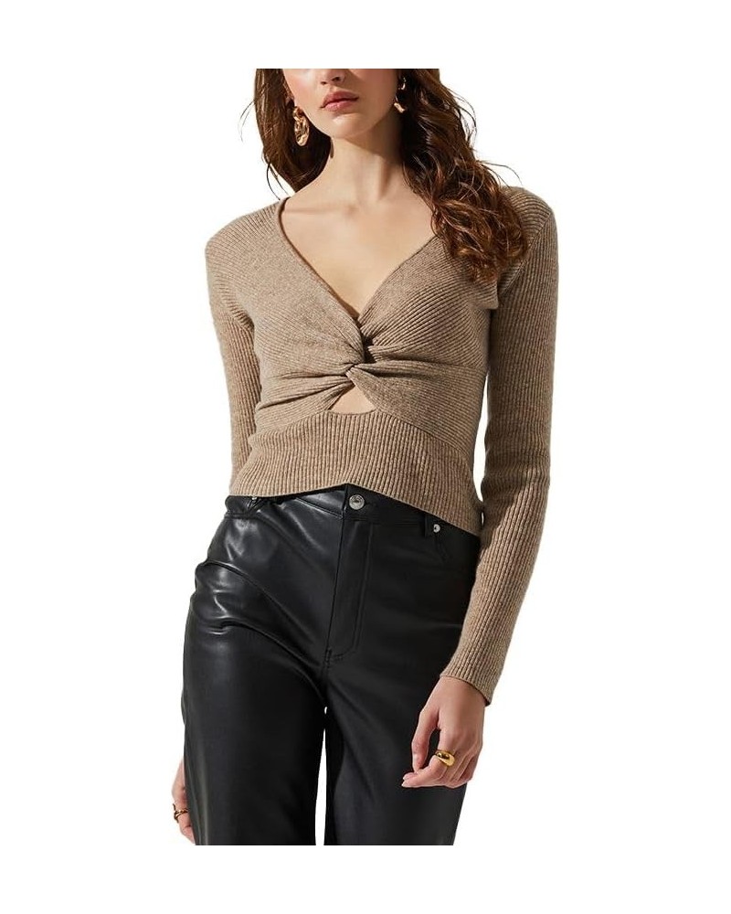 Women's Rylee Sweater Taupe $42.78 Sweaters