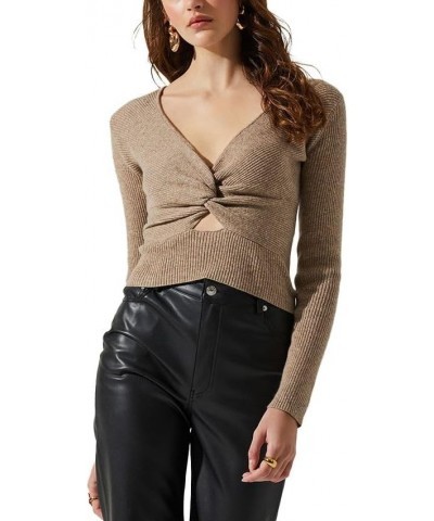 Women's Rylee Sweater Taupe $42.78 Sweaters