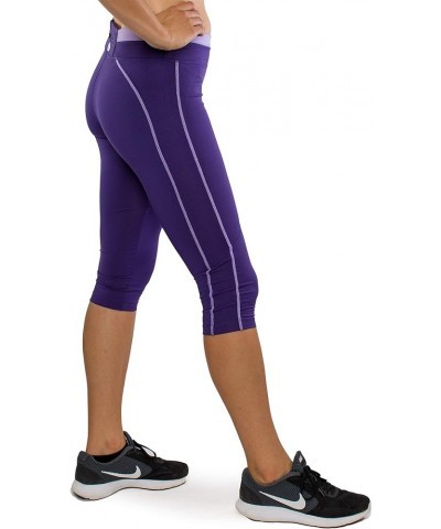 Women's Advantage Capri Leggings Blast Purple/Deep Lilac $22.62 Activewear