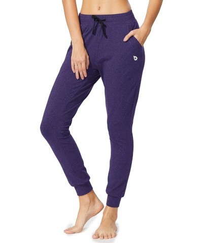 Womens Sweatpants Cotton Joggers with Pockets Lounge Sweat Pants Tapered Casual Running Workout Yoga Regular Purple $19.71 Ac...