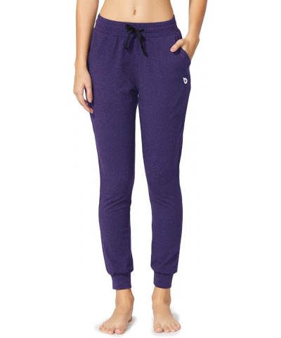 Womens Sweatpants Cotton Joggers with Pockets Lounge Sweat Pants Tapered Casual Running Workout Yoga Regular Purple $19.71 Ac...