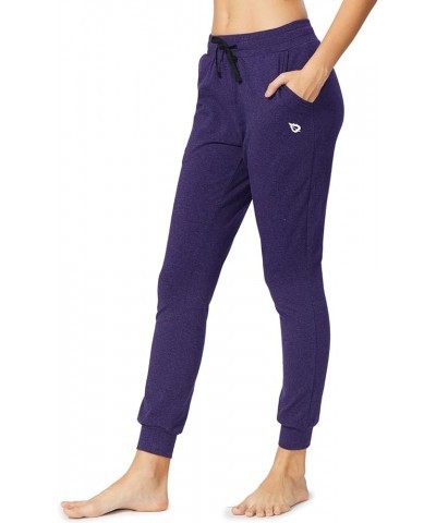 Womens Sweatpants Cotton Joggers with Pockets Lounge Sweat Pants Tapered Casual Running Workout Yoga Regular Purple $19.71 Ac...