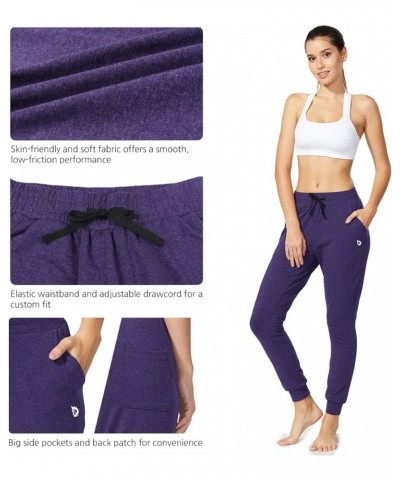 Womens Sweatpants Cotton Joggers with Pockets Lounge Sweat Pants Tapered Casual Running Workout Yoga Regular Purple $19.71 Ac...