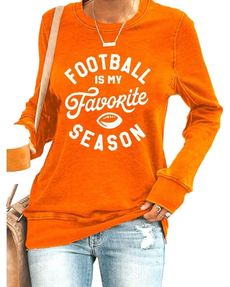 Football Is My Favorite Season Sweatshirt T Shirts Football Sweatshirts for Women Game Day Sweatshirt with Hoodie Sweatshirt ...