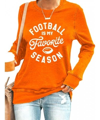 Football Is My Favorite Season Sweatshirt T Shirts Football Sweatshirts for Women Game Day Sweatshirt with Hoodie Sweatshirt ...