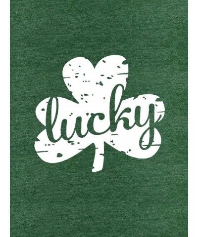 St Patricks Day Shirt Women V Neck Irish Clover Heart Tshirt Summer Casual Tunics Green SPL 20W $18.55 Tops