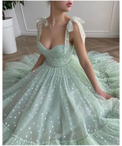 Hearty Tulle Prom Dresses Tea Length Spaghetti Straps Formal Evening Party Gowns for Women 01-sleeveless-white $36.91 Dresses