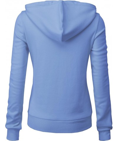 Women's Slim Fit Zip Up Hoodie Lightweight Long Sleeve Kangaroo Pocket Basic Casual wear Oscwohol030-cornflower $16.91 Hoodie...