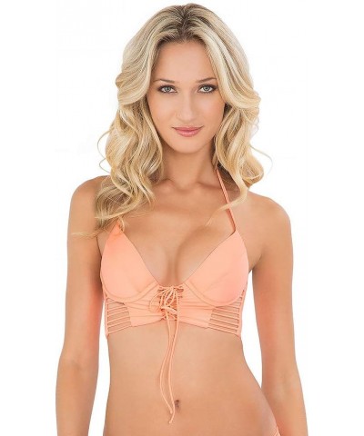 Women's Verano De Rumba Something Sexy Underwire Corset Bikini Top Miami Peach $10.84 Swimsuits