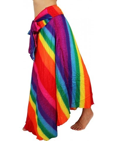 Women Long Bohemian Maxi Skirts Midi Dress US Size 0-16 Rainbow Pink $13.51 Skirts