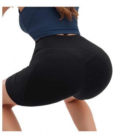 Women's 6" Biker Shorts High Waist Workout Yoga Running Volleyball Spandex Shorts with Pockets Black-6 $9.27 Activewear