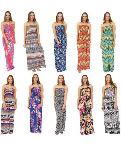 New Ladies Women Printed Long Maxi Dress Easy Bk&wh $8.47 Dresses