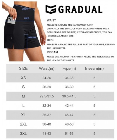 Women's 5" High Waisted Swim Board Shorts with Phone Pockets UPF 50+ Quick Dry Beach Shorts for Women with Liner Orange $18.3...