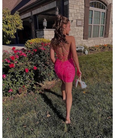 Women's Spaghetti Straps Sequin Homecoming Dresses for Teens Short Tight Floral Cocktail Prom Gown YG247 Sage $38.99 Dresses