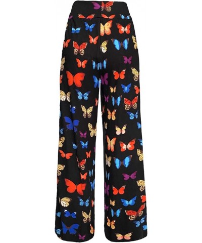 Women's Comfy Pajama Pants Casual Lounge Pant Wide Leg Palazzo Stretch Drawstring Bottoms 16 Butterfly $12.09 Sleep & Lounge