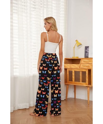 Women's Comfy Pajama Pants Casual Lounge Pant Wide Leg Palazzo Stretch Drawstring Bottoms 16 Butterfly $12.09 Sleep & Lounge