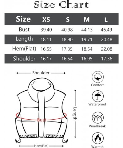 Womens Faux Leather Puffer Vest PU Leather Padded Cropped Vest Sleeveless Stand Collar Gilet Puffy Crop Jacket Coat Beige $21...