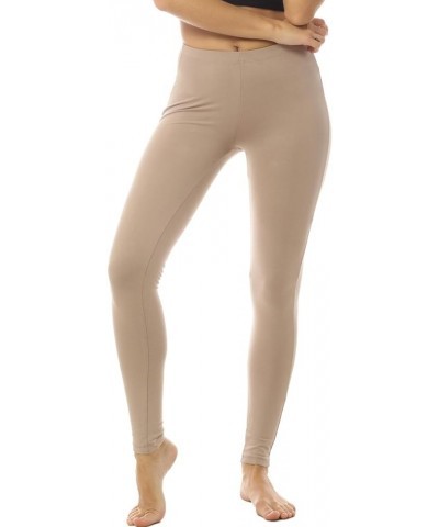 Basic High Waisted Leggings for Women - Biker Yoga Shorts & Full Length Women's Leggings Ash Mocha (Full Length) $13.99 Activ...