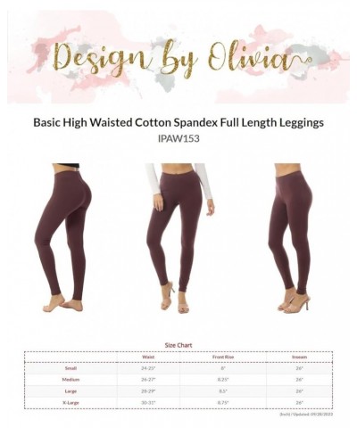 Basic High Waisted Leggings for Women - Biker Yoga Shorts & Full Length Women's Leggings Ash Mocha (Full Length) $13.99 Activ...