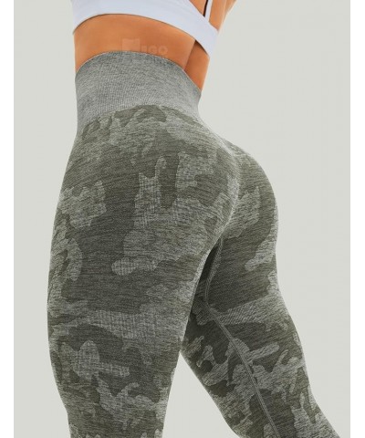 Women Seamless Leggings Smile Contour High Waist Workout Gym Yoga Pants 7 Khaki Green $13.00 Leggings