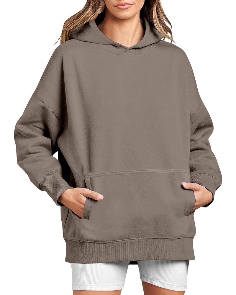 Hoodies for Women Oversized Hooded Sweatshirt Long Sleeve Loose Fit Pullover Drawstring Plus Size Tops with Pockets C-light B...