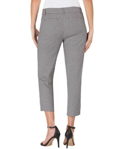 Women's Stretch Slim Leg Crop Pant Black/Off-white $13.17 Pants