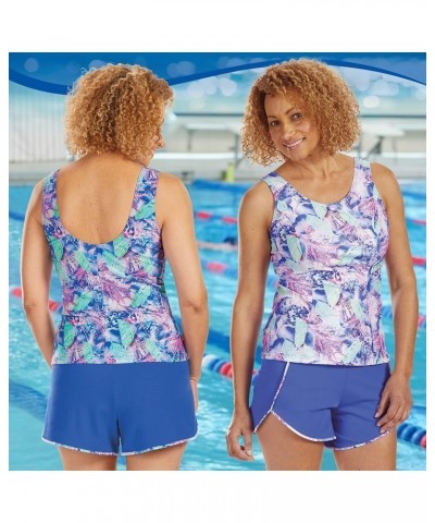 Women's Chlorine Resistant Princess Seam Tankini Swimwear Top Sanibel $32.64 Swimsuits