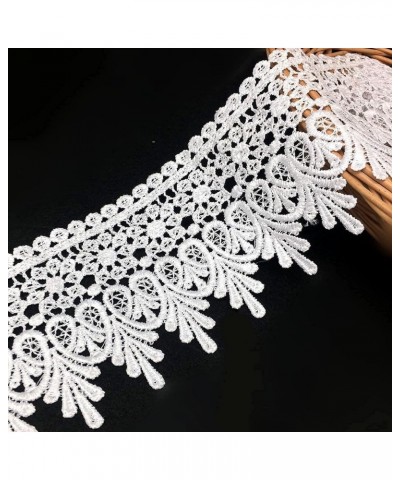 5 Yard Floral Lace Edge Trim 9cm Wide Ribbon Edging Trimmings Wedding Dress Embellishment Gift Party Decoration Applique DIY ...