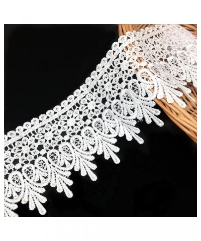 5 Yard Floral Lace Edge Trim 9cm Wide Ribbon Edging Trimmings Wedding Dress Embellishment Gift Party Decoration Applique DIY ...