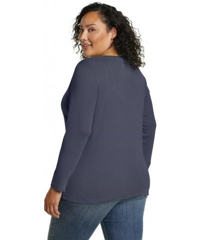 Women's Favorite Long-Sleeve V-Neck T-Shirt Plus Htr Indigo $14.40 T-Shirts