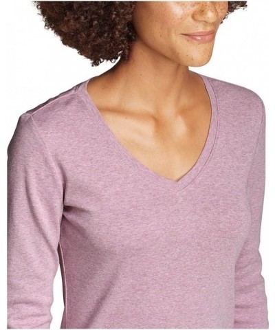 Women's Favorite Long-Sleeve V-Neck T-Shirt Plus Htr Indigo $14.40 T-Shirts