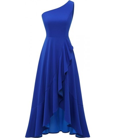 Women's 2023 Summer Wedding Guest Cocktail One Shoulder Prom Dress Sleeveless Slit Split Party Formal Dresses Royalblue $30.7...