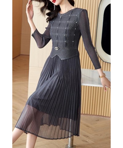 Women's Floral Print Button up Midi Dress Casual A-line Shirt Dress 25289 Gray $19.79 Dresses