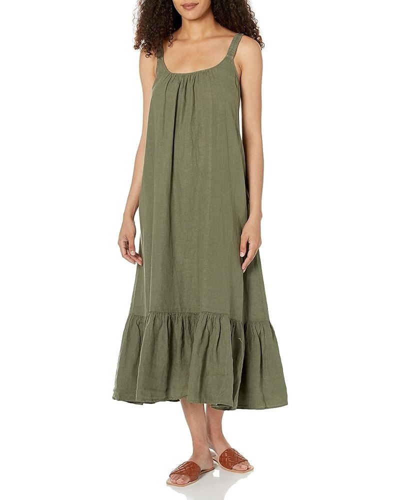 Women's Elara Woven Linen Ankle Length Tank Dress Elm $31.02 Dresses