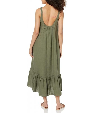 Women's Elara Woven Linen Ankle Length Tank Dress Elm $31.02 Dresses