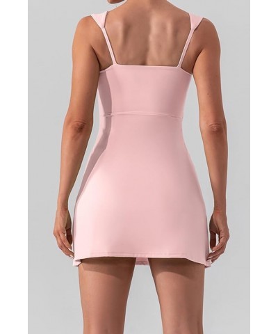 Women’s Tennis Dress with Built-in Bra Athletic Exercise Dresses Sleeveless Workout Golf Activewear Mini Dress Pink $19.94 Ac...