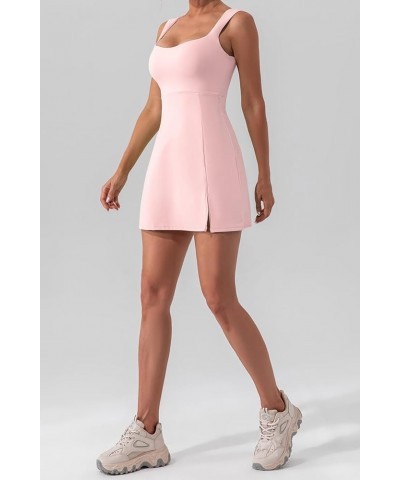 Women’s Tennis Dress with Built-in Bra Athletic Exercise Dresses Sleeveless Workout Golf Activewear Mini Dress Pink $19.94 Ac...