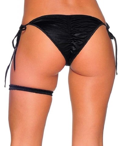 Women's Tie Side Extreme Scrunch Bottom Black $6.85 Swimsuits