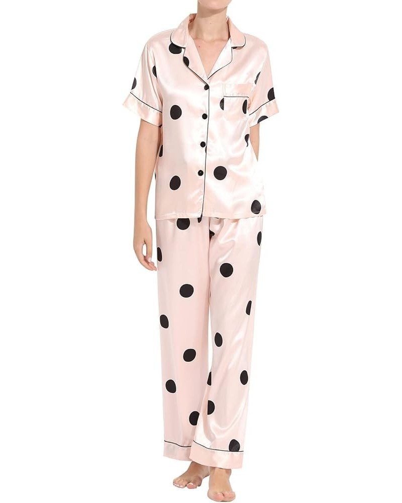 Silk Pajamas for Women Set Of 3 Soft Womens Pajama Sets Joggers Valentines Day Gifts for Women B-pink $10.78 Sleep & Lounge