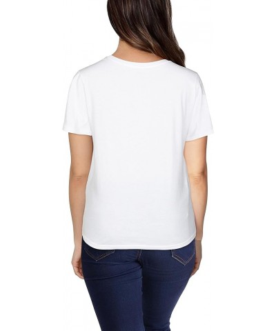 Women’s Crafted Comfort™ Pima Cotton Short Sleeve T-shirts Classic Fit Crew - 2 Pack - White/Navy $7.74 T-Shirts