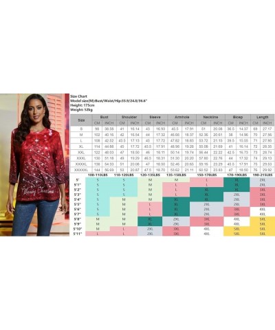 Womens Tops 3/4 Sleeve Shirts Loose Casual Round Neck Blouses Print Tshirts 06-pink $8.66 Tops