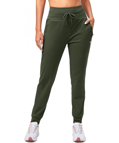 Women's Fleece Lined Joggers High Waisted Water Resistant Thermal Winter Sweatpants Running Hiking Pockets Olive $20.79 Activ...