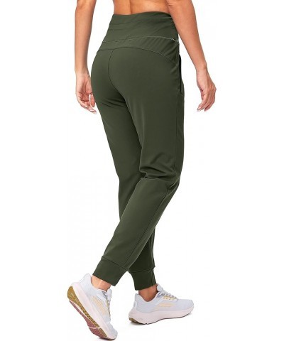 Women's Fleece Lined Joggers High Waisted Water Resistant Thermal Winter Sweatpants Running Hiking Pockets Olive $20.79 Activ...