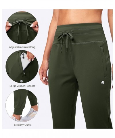 Women's Fleece Lined Joggers High Waisted Water Resistant Thermal Winter Sweatpants Running Hiking Pockets Olive $20.79 Activ...