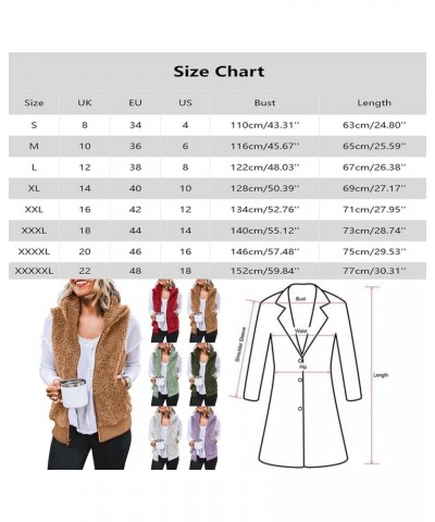 Women's Hooded Vest Plush Zip-Up Fleece Jacket Plus Size Casual Solid Color Sweatshirt Fuzzy Warm Jackets Za-grey $11.44 Vests