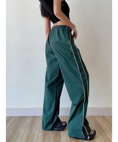 Women Low Waist Cargo Pants Y2K Aesthetic Vintage Baggy Pants Wide Leg Trousers E-Girl Fashion Jeans Streetwear D Army Green ...