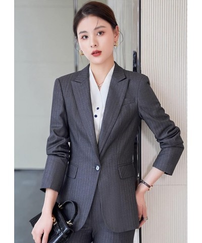 Women's Office Business Suits Trouser Suits Skirt Suits Blazers Classic Elegant Jacket Blazer-grey $30.23 Suits