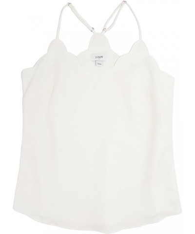 Women's Scalloped Crepe Cami Marine Salt $18.48 Tanks